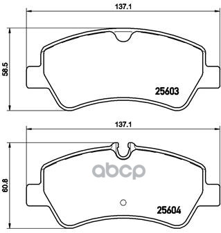 Колодки тормозные дисковые задн. FORD TOURNEO CUSTOM Bus 04/12-> / FORD TRANSIT Box 08/13-> / FORD T Brembo арт. p24160