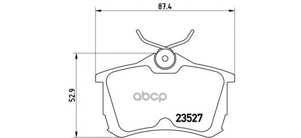 Колодки задние с прижим пластинами HONDA ACCORD VII P28030 Brembo арт. P28030