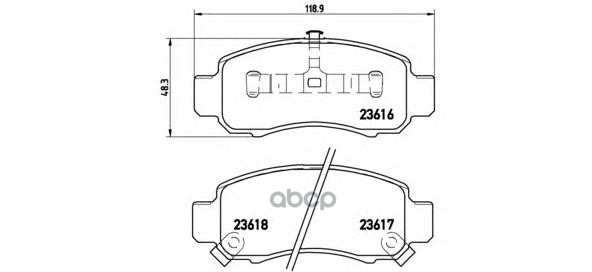 Колодки Тормозные Дисковые Передн Honda: Insight (Ze) 00-06 Brembo арт. P28033