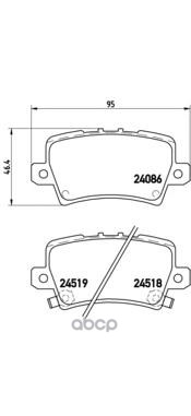 Колодки Тормозные Дисковые Brembo арт. P28038