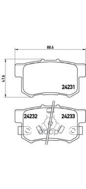Колодки тормозные P28051 Brembo арт. P28051