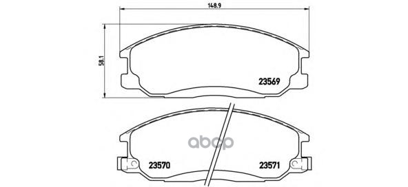 Колодки Тормозные Дисковые К-Т Daewoo Rexton (Gab) 04/02- / Hyundai (Huatai) Santa Fe Closed Off- Brembo арт. P30013