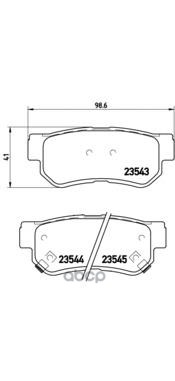Колодки тормозные дисковые зад Brembo арт. P30014