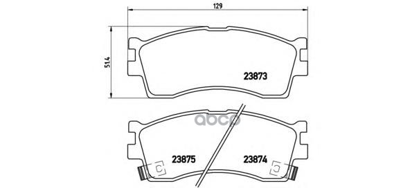 Колодки тормозные дисковые перед Brembo арт. P30016