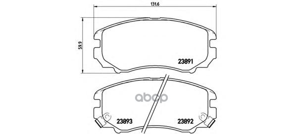 Колодки тормозные дисковые перед Brembo арт. P30018