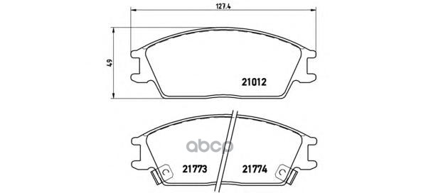 Колодки тормозные дисковые перед Brembo арт. P30024