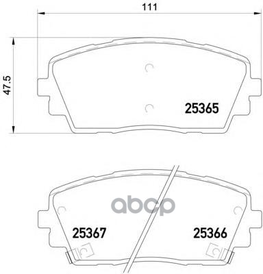 Колодки Передние Kia Picanto I/Ii Brembo P 30 053 Brembo арт. P 30 053