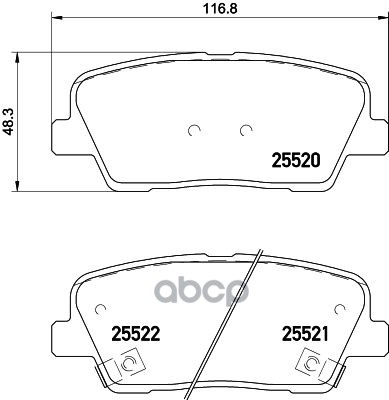 Колодки тормозные дисковые задн. HYUNDAI EQUUS / CENTENNIAL 03/09-> / HYUNDAI GENESIS (DH) 06/14-> / Brembo арт. p30081
