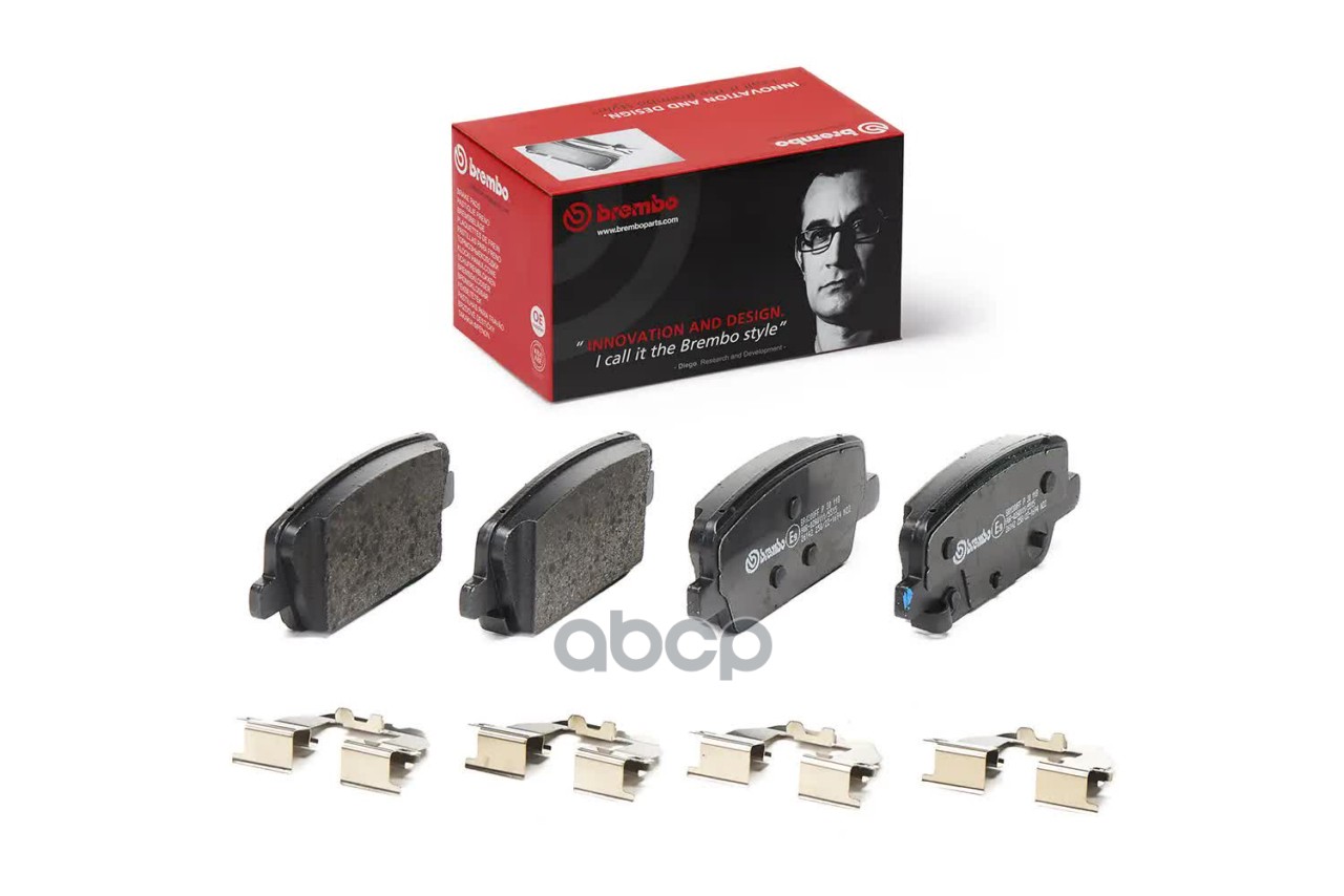 Колодки тормозные дисковые задние к-т HYUNDAI SANTA FE IV Brembo арт. p30118