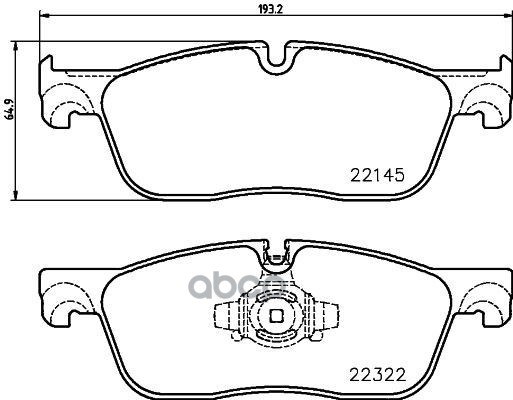 Колодки тормозные (Спереди) Jaguar F-Pace 15-20 / XE 15-19 Brembo арт. P 36 035