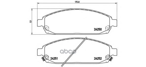 Колодки тормозные P37010 Brembo арт. P37010