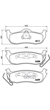 Колодки Тормозные Дисковые Задн, Jeep: Commander 3.0 Crd/3.7 V6/4.7 V8/5.7 V8 05-10, Grand Cherokee Iii 3.0 Crd 4X4/3.7 V6 4X...
