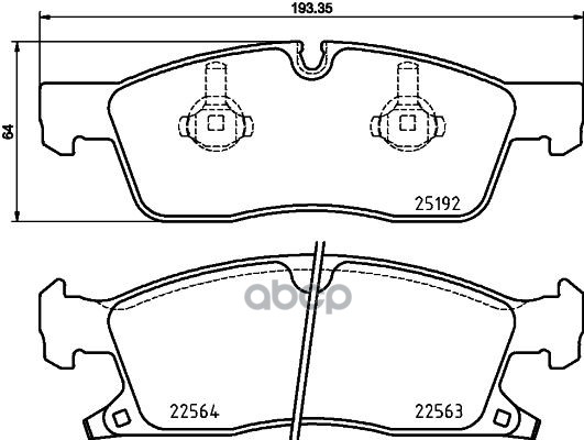 Колодки тормозные (Спереди) Mercedes-Benz M-Class 11-15 / GL-Class 09-12 Brembo арт. P 37 022