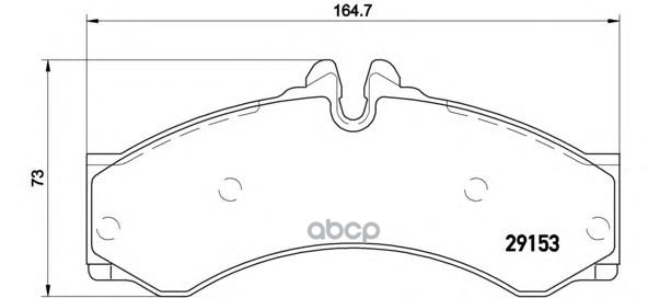 Колодки тормозные (Спереди) Mercedes-Benz Sprinter 95-18 / Sprinter classic RUS 13-18 Brembo арт. P 50 028