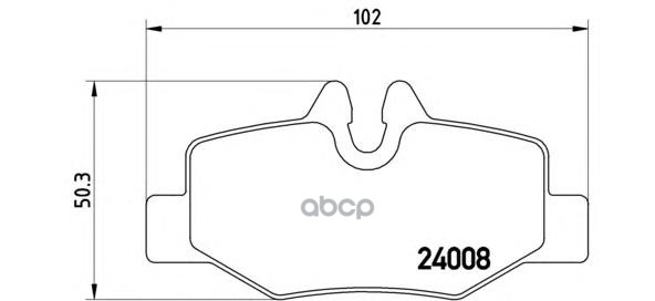 Колодки тормозные дисковые задн. MERCEDES-BENZ (FJDA) VIANO MPV 01/10-03/16 / MERCEDES-BENZ (FJDA) V Brembo арт. p50051