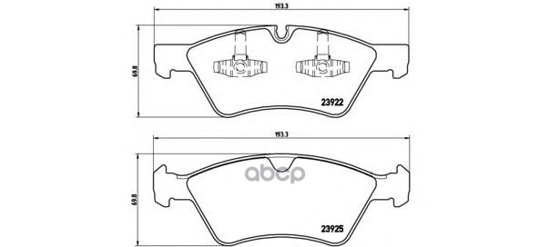 Колодки тормозные дисковые передние MERCEDES-BENZ E-CLASS (W211) 03/02-03/09 / MERCEDES-BENZ E-CLASS Brembo арт. P50063