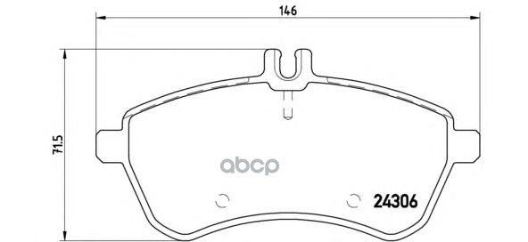 Колодки тормозные (Спереди) Mercedes-Benz C-Class 07-15 / E-Class 09-17 Brembo арт. P 50 070