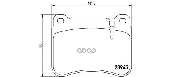 Колодки тормозные дисковые передн. MERCEDES-BENZ C-CLASS (W203) 05/00-08/07 / MERCEDES-BENZ C-CLASS Brembo арт. p50073