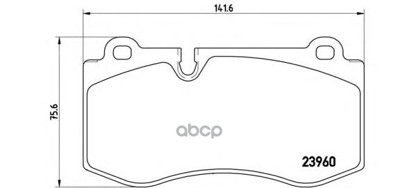 Колодки тормозные дисковые перед Brembo арт. P50074