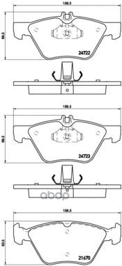 Колодки тормозные дисковые передн. MERCEDES-BENZ E-CLASS (W211) 03/02-03/09 / MERCEDES-BENZ E-CLASS Brembo арт. p50075