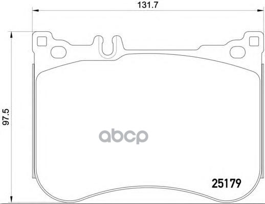 Колодки тормозные дисковые передн. MERCEDES-BENZ SL (R231) 01/12-> Brembo арт. p50095