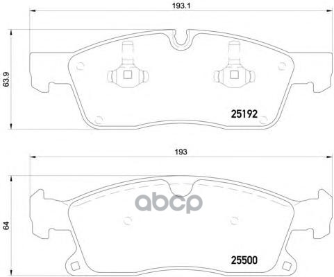 Колодки тормозные дисковые передн. MERCEDES-BENZ GL-CLASS (X166) 07/12-> / MERCEDES-BENZ GLE (W166) Brembo арт. p50109