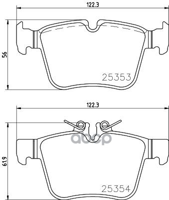 Колодки тормозные P50122 Brembo арт. P50122