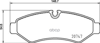 Колодки тормозные дисковые задн. MERCEDES-BENZ eSPRINTER Van (B910) 02/20-> / MERCEDES-BENZ SPRINTER Brembo арт. p50155
