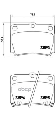 Колодки тормозные (Сзади) Mitsubishi Pajero 91-00 / Pajero Sport 96-21 Brembo арт. P 54 026