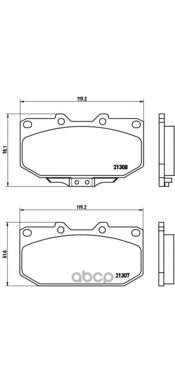 Колодки тормозные дисковые передн. NISSAN 300 ZX (Z32) 09/89-12/00 / SUBARU IMPREZA Coupe (GFC) 01/ Brembo арт. p56025