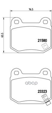 Колодки тормозные дисковые задн. MITSUBISHI LANCER VI (CJ-CP_) 09/95-08/03 / MITSUBISHI LANCER VII ( Brembo арт. p56048