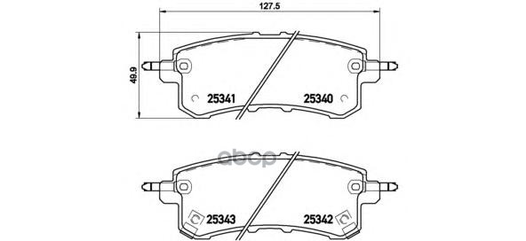 Колодки тормозные дисковые задн. INFINITI QX56 01/10-> / INFINITI QX56 09/03-12/10 / INFINITI QX80 0 Brembo арт. p56082