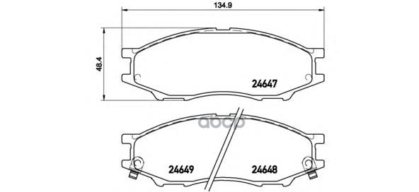 Колодки тормозные дисковые передн. NISSAN (DFAC) SUNNY (N16) 06/03-12/07 / NISSAN ALMERA Classic (B1 Brembo арт. p56083