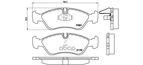 Колодки тормозные дисковые передн. CHEVROLET LANOS Saloon 11/05-> / CHEVROLET VECTRA 03/96-11/06 / Brembo арт. p59017