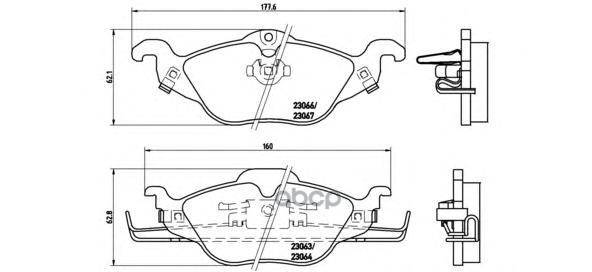 Колодки тормозные дисковые передн. CHEVROLET ASTRA Hatchback 09/98-12/11 / CHEVROLET ASTRA Saloon 0 Brembo арт. p59030