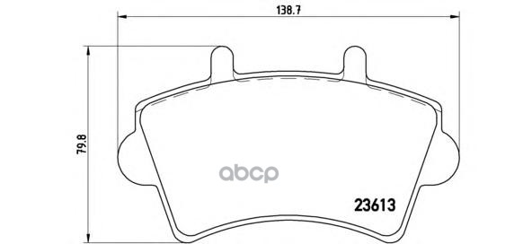Колодки тормозные дисковые передн. NISSAN INTERSTAR Box (X70) 04/02-> / NISSAN INTERSTAR Bus (X70) Brembo арт. p59039