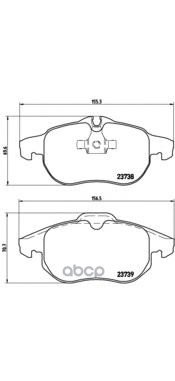 Колодки тормозные дисковые передн. FIAT CROMA (194_) 06/05-> / HOLDEN VECTRA Hatchback (ZC) 04/02-12 Brembo арт. p59043