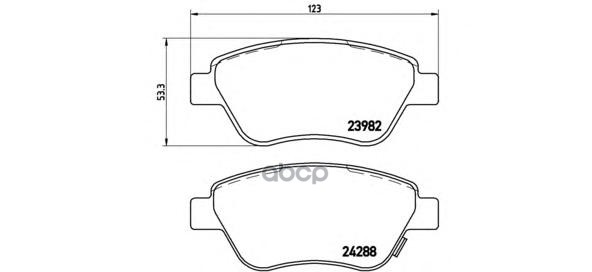Колодки Тормозные Дисковые Передн. Fiat Doblo Cargo (223_) 11/00-> / Opel Corsa D 07/06-> / Opel Co Brembo арт. p59051