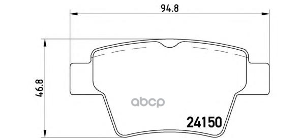 Колодки тормозные дисковые задн. CITROEN C4 Coupe (LA_) 11/04-07/11 / CITROEN C4 I (LC_) 11/04-07/11 Brembo арт. p61080