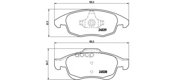 Колодки тормозные дисковые передн. CITROEN BERLINGO (B9) 04/08-> / CITROEN BERLINGO Box (B9) 04/08- Brembo арт. p61083