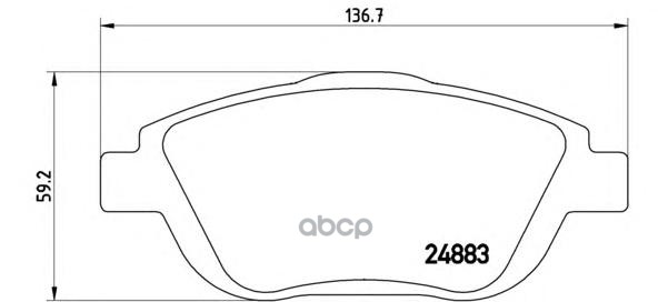 Колодки тормозные дисковые передн. CITROEN (DF-PSA) C3-XR 12/14-> / CITROEN C3 I (FC_) 02/02-> / CI Brembo арт. p61103