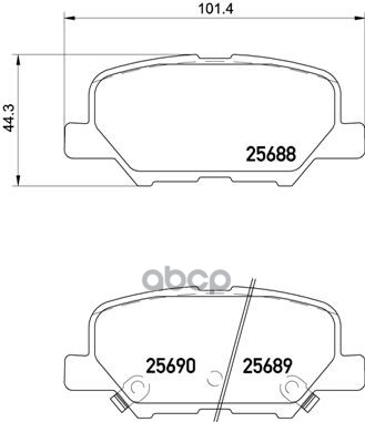 Колодки тормозные дисковые зад Brembo арт. P61111