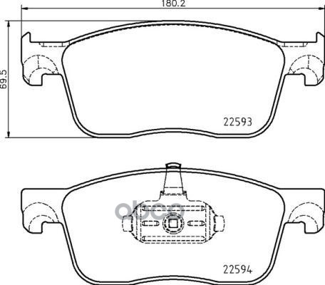 Колодки Тормозные Дисковые, К-Т, Citroen Jumpy (V ) 04/16- / Citroen Jumpy Box (V ) 04/16- / Citroen Brembo арт. P61134