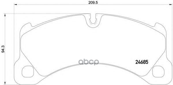 Колодки тормозные дисковые передн. PORSCHE CAYENNE (92A) 06/10-> Brembo арт. p65026