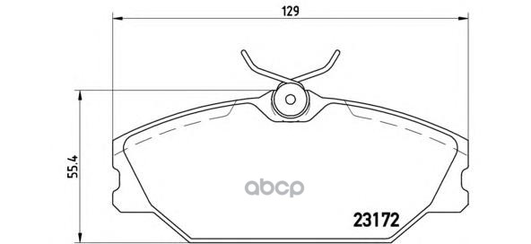 Колодки тормозные дисковые передн. RENAULT CLIO II (BB0/1/2_  CB0/1/2_) 09/98-> / RENAULT LAGUNA I Brembo арт. p68027