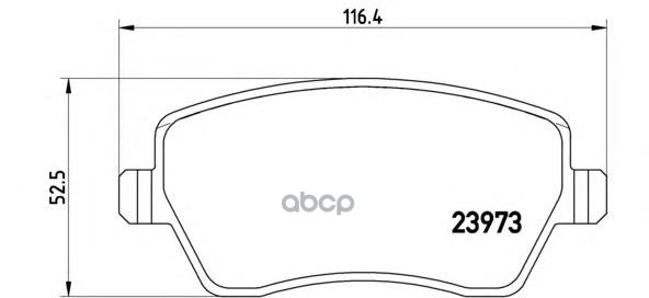 Колодки тормозные (Спереди) LADA Largus 12- / Nissan Almera 12-19 Brembo арт. P 68 033