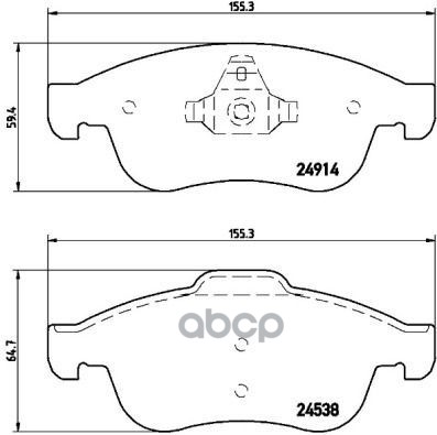Колодки Тормозные Дисковые Передние Dacia Dokker 11/12-> / Dacia Dokker Express 12/12-> / Dacia Duster 04/10-> / Dacia Duster...