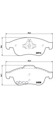 Колодки тормозные P68050 Brembo арт. P68050