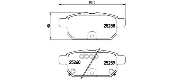 Колодки тормозные дисковые передн./задн. SUZUKI BALENO (FW  EW) 02/16-> / SUZUKI SWIFT IV (FZ  NZ) 1 Brembo арт. p79029