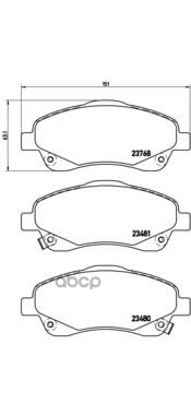 Колодки Тормозные Дисковые Перед Brembo арт. P83046